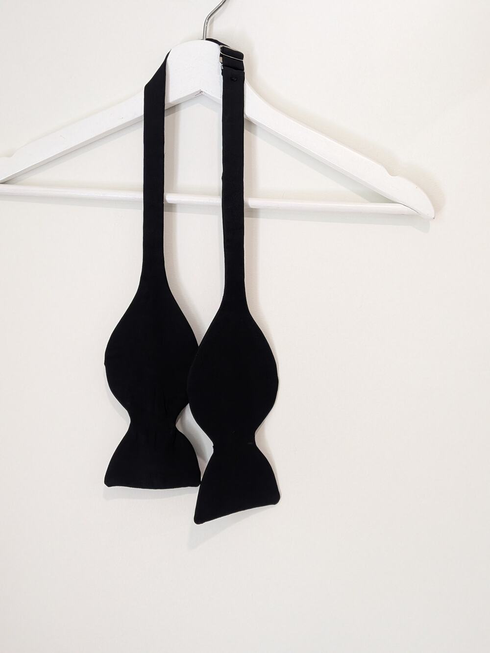 Classic Solid Black Bow Tie Formal Special Occasions Wedding Preppy Ivy